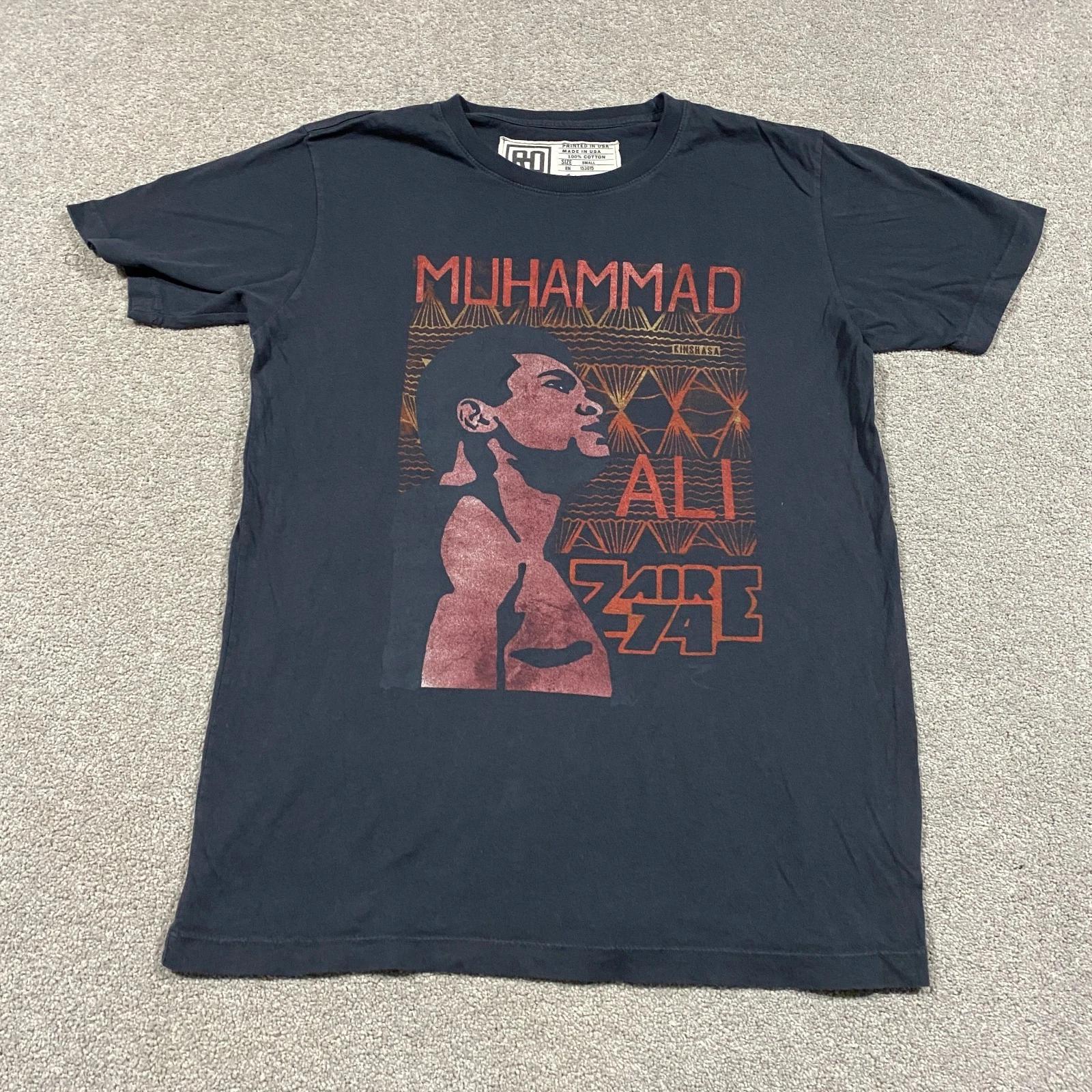 Muhammad Ali Zaire 74 Boxing Graphic T-Shirt Mens S Black Vintage 90s Streetwear S