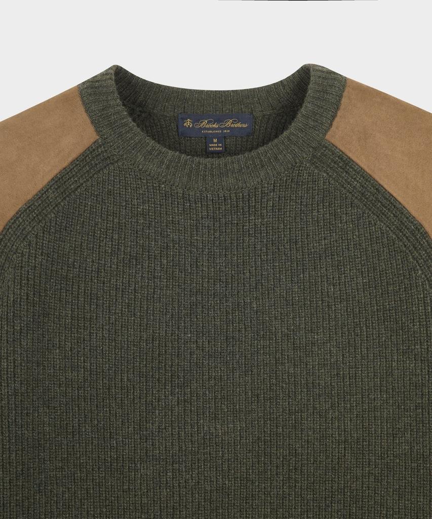 BROOKS BROTHERS [Heritage] Patch Pullover Sweater (Khaki) (Bbwrmhf412)