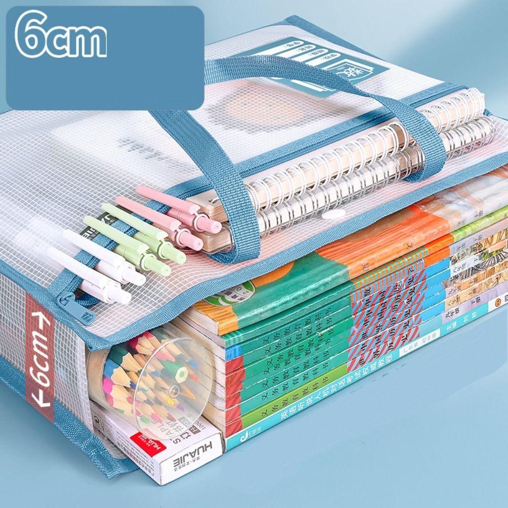 Thickened Test Paper Storage Bag Mesh Stationery Organizer Pouch File Folder Bag Students Gifts