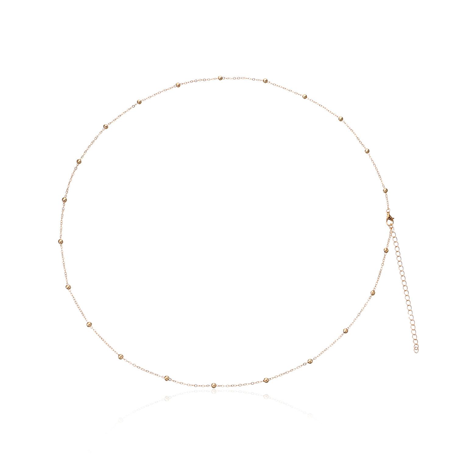 

European and American sexy waist chain gold bead waist chain beach chain personalized swimming clothing accessories 60-80cm золотой