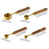 4Pcs Stainless Steel Wooden Handle Measuring Cups Spoons Baking Tools Coffee Bartending Scale Kitchen Accessories Set