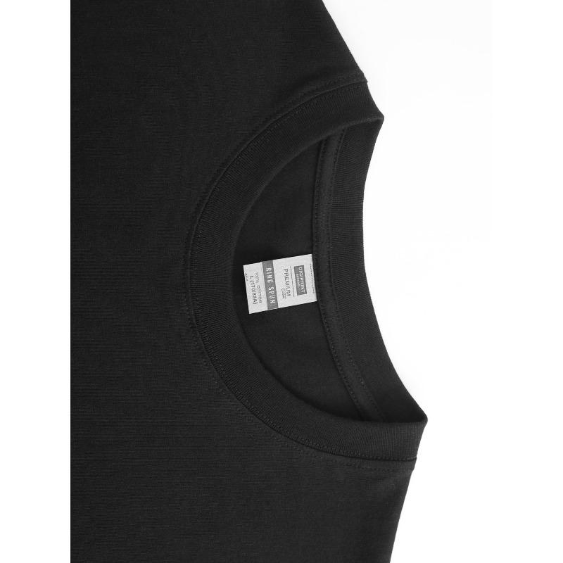 European Sizes Men's Black Short-Sleeve T-Shirt with Native American-Inspired Bull Skull Print and Geometric Patterns