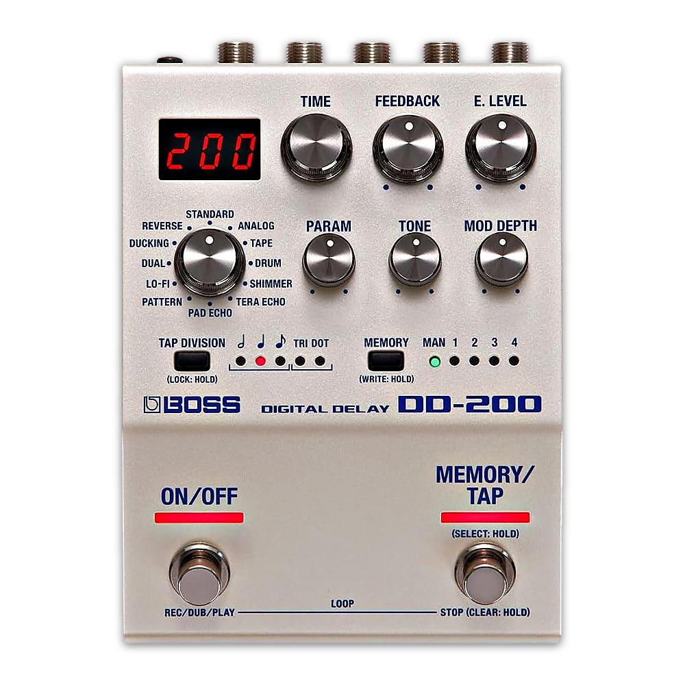 BOSS DD-200 Digital Delay Compact Effects Pedal 12 Delay Modes Looper 127 User Memories Guitar Bass