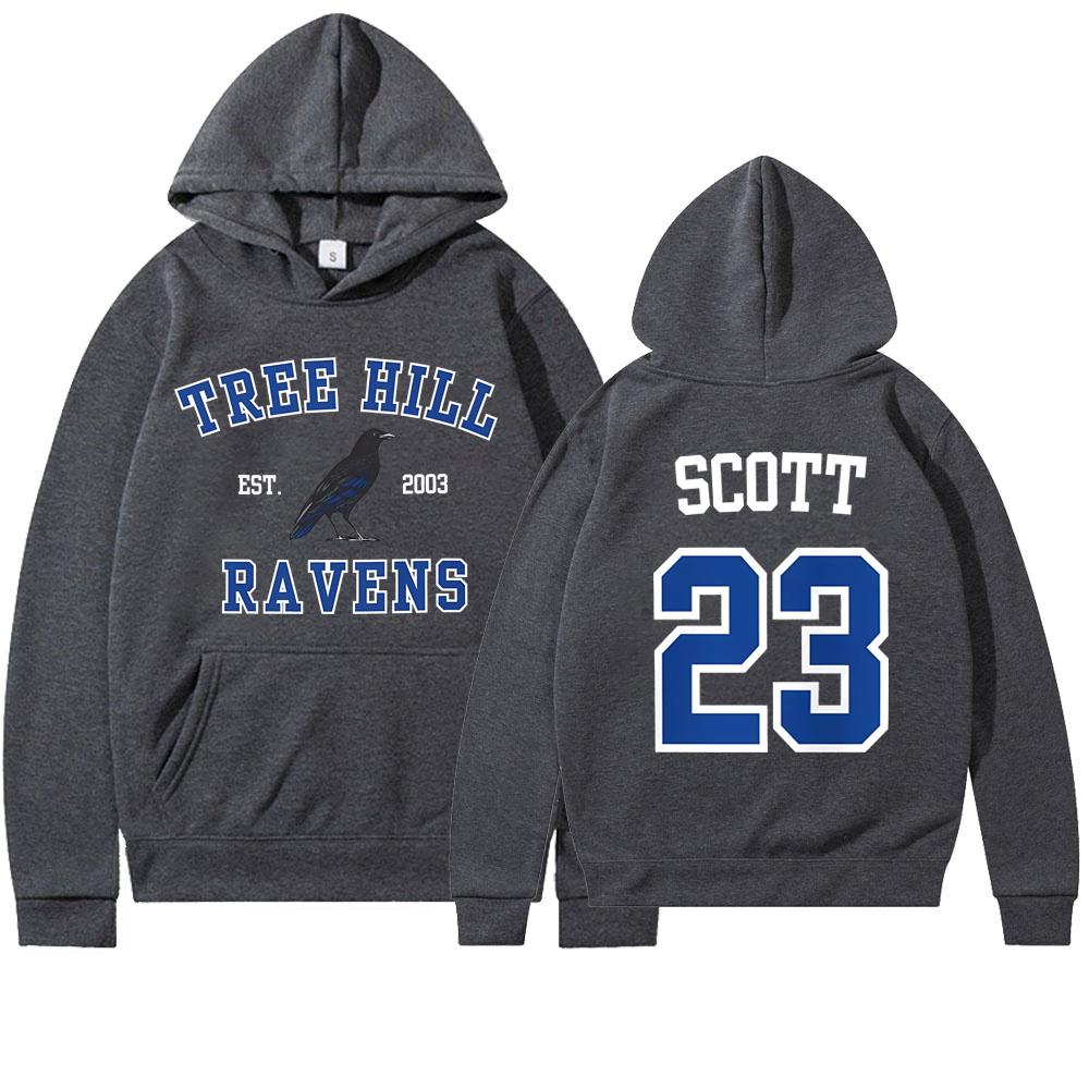 TREE HILL RAVENS Hoodie One Tree Hill Nathan Scott 23 Hooded Sweatshirt North Carolina Tv Show Trendy Hoodies Oth Fans Gifts