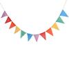 New Colorful Linen Fabric Triangle Flags for Festive Party DIY Decor & Birthday Celebration
