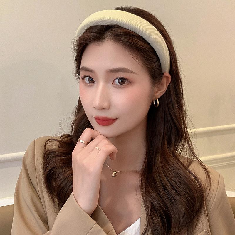Mode Einfarbig Haar Bands Mädchen Vintage Elastische Stirnbänder Schwamm Haarbänder Haar Hoop Koreanische Haar Zubehör für Frauen