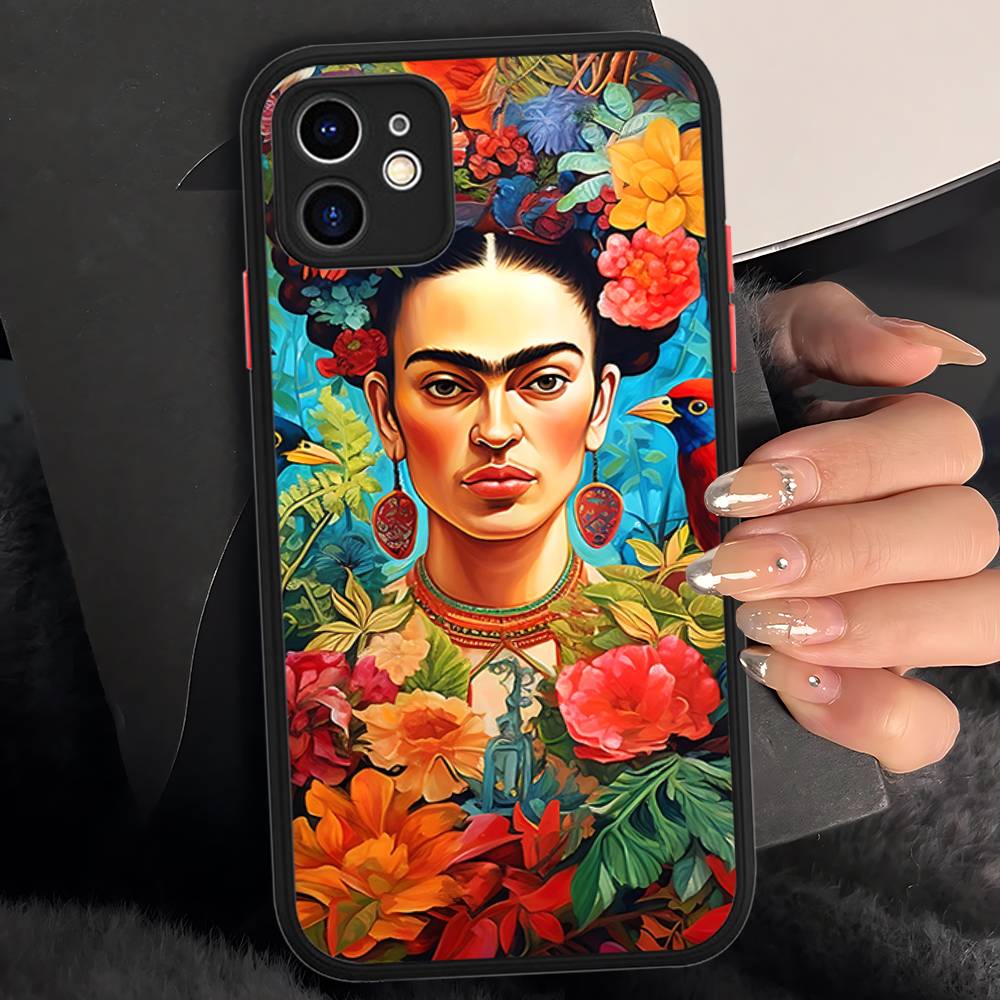 

Fashion F-Frida K-KahlosS Matte Translucent Phone Case For Iphone 16 ProMax 15 14 13 12 11 X XS PRO Plus iphone 15 plus