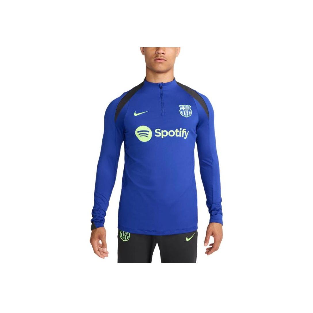 

Nike Dri-Fit FW24 Strike Third FC Barcelona Series Outdoor Casual Sports Pullover Long Sleeve Football Shirt Men tops Blue FQ2620-418 XXL