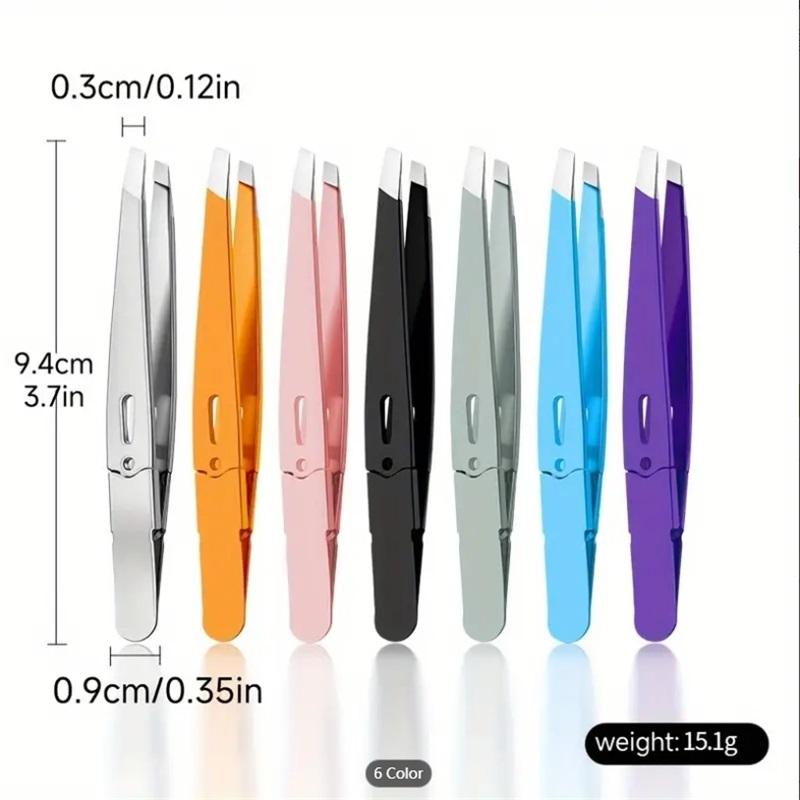 Preclslon Slanted Eyebrow Tweezers - Stainless Steel Eyebrow Cllp - Halr RemovalTweezers - Beard Removal Speclal Slanted Eyebrow