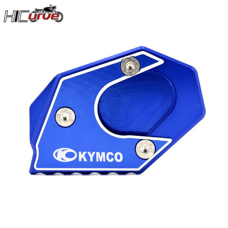 For KYMCO Xciting 250 300 350 400 400i 250i 300i 350i CNC Kickstand Foot Side Stand Extension Pad Support Plate Enlarge Stand