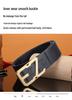 Men's Stainless Steel Z Letter Belt, Genuine Leather, Smooth Buckle, Top Layer Cowhide, Trouser Belt