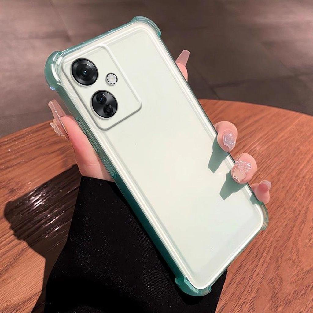 Case for OPPO Reno11 F 5G Shockproof Airbag Bumper Casing Frosted Translucent Cover