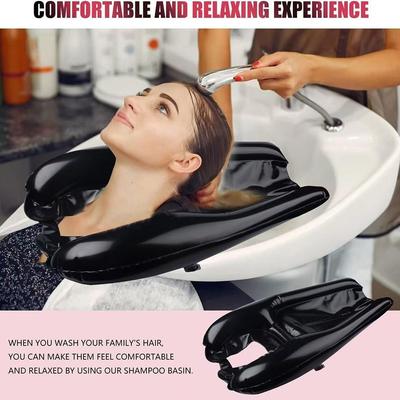 Portable Inflatable Hair Washing Basin Convenient Hair Bathtub Durable Bed Shampoo Basin Baby Care