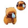 Niedliches Nasenbohrendes Capybara Plüschtier Ziehbares und Vibrierendes Anhängsel mit Zeichentrickfigur 35cm