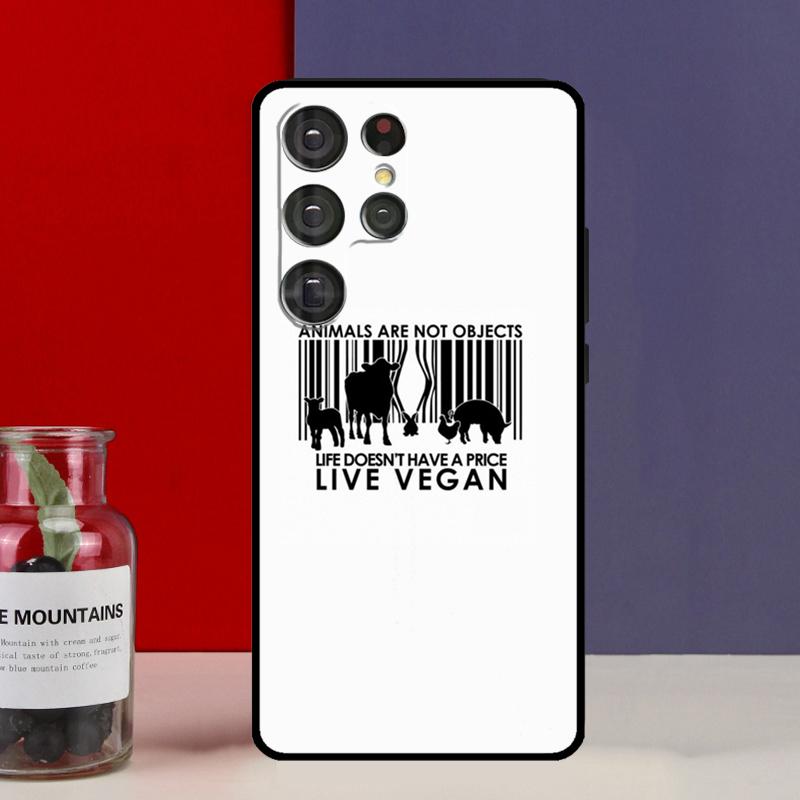 GO VEGAN Funda Case For Samsung Galaxy S25 Ultra S9 S10 S20 S21 S22 Plus S23 Ultra S24 FE Phone Cover