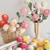 Color 3 Heads Artificial Flowers Silk Peony Bouquet DIY Party Wedding Decorations Fake Flower Plants Home Flower Arrangement