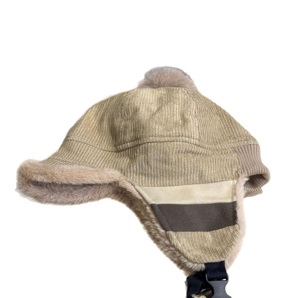 Neuer Winter Plüsch Ohrenschutz Hut für Damen Cord Plus Samt Warmer Donnerhut Kälteschutz Entenzunge Pilotenmütze Trend