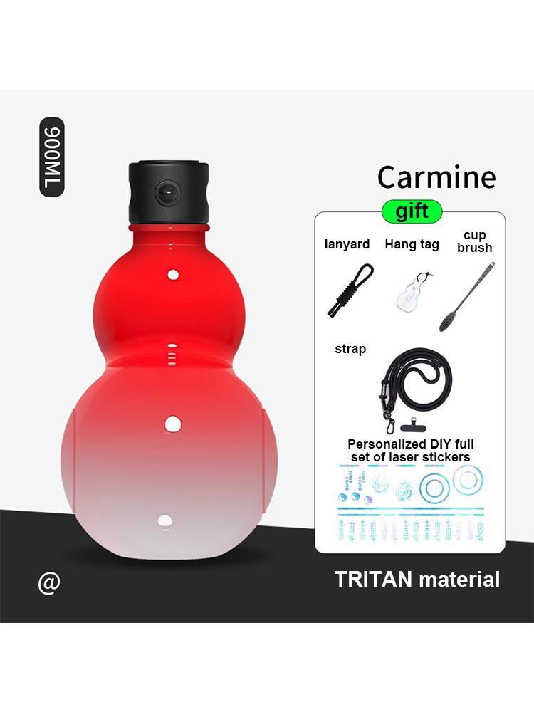 900ML Vintage Chinese Retro-Inspired Gourd Water Bottle Large Capacity Wine Bottle PC Creative Water Kettle Sports