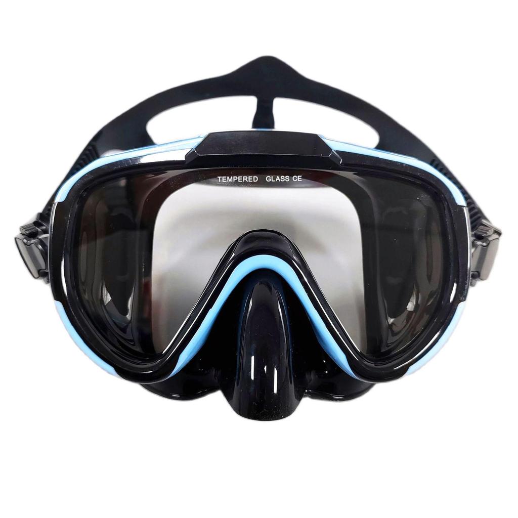 HD Diving Goggles: Large Frame Adult Snorkeling Mask with Tempered Glass & Liquid Silicone