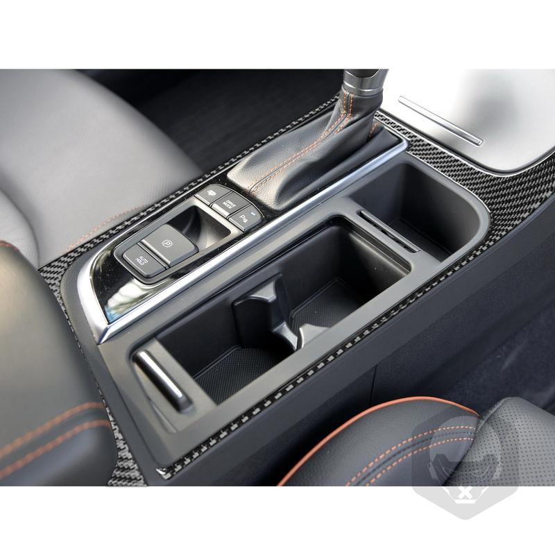 For Hyundai Sonata 9 2015 2016 2017 Gear Box Trim Real Carbon Fiber Sticker Car Interior Accessories
