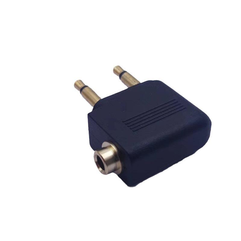 Gold-Plated 3.5mm Audio Adapter: One Female To Two Male Plugs