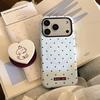 Blue Polka Dot iPhone 17PM Case with Magnetic Bracket; Compatible with iPhone 14/15 & 16.