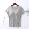 Women's Camisole Short Sleeve Top Summer One-piece Non-Steel Ring With Chest Pad Top