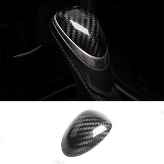 Dry Carbon Fiber Console Gear Shift Knob Cover Trim For Cadillac SRX 2013-2015