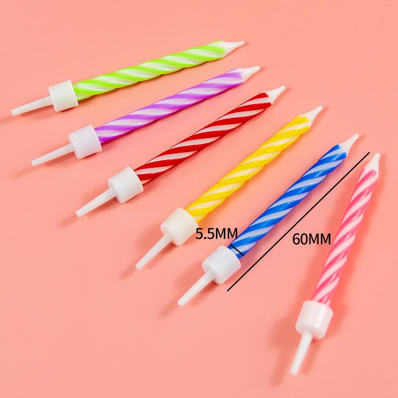 Birthday Candles Multi-color Threaded Candles Small White Boxed Spiral Small Candles Bulk Linear Birthday Candles