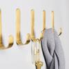 Brass Wall Hooks Punching-Free Hooks Wall Door Key Hook Bathroom Robe Towel Storage Rack Clothes Hnagers Kitchen Hooks