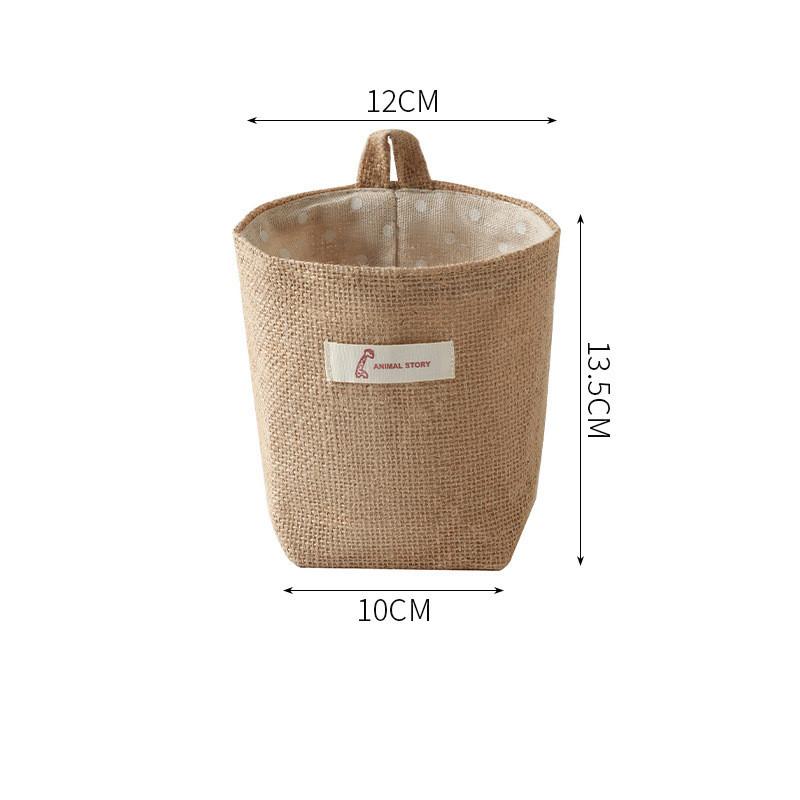 

1Pcs Useful Storage Basket Home Household Cotton And Linen Item Hanging Basket Multifunctional Laundry Baskets Kitchen Garden
