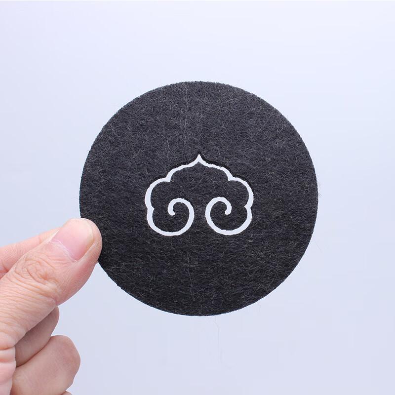 Pabei 9cm Round Hollow Felt Drink Coaster