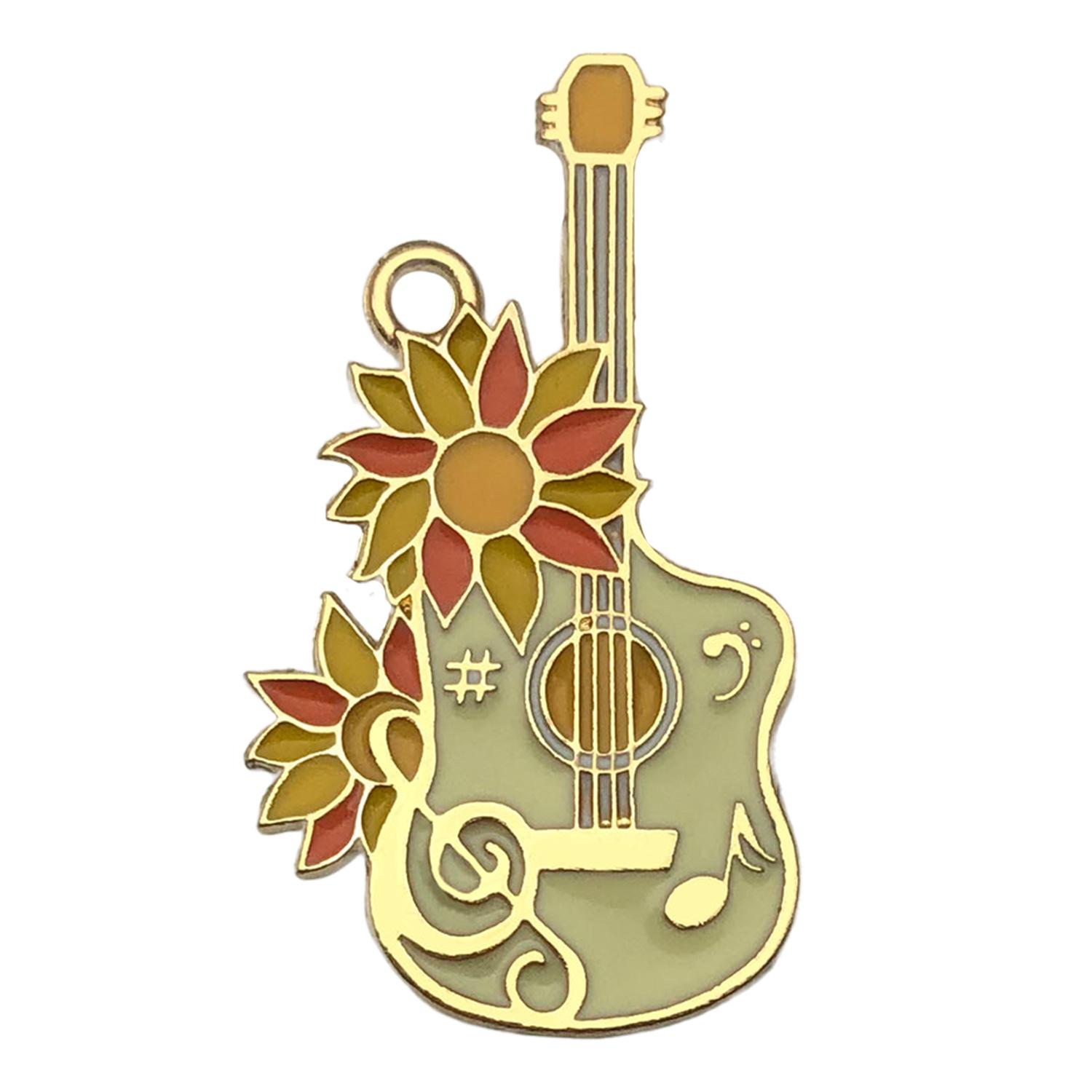 

Красочный брелок-подвеска в виде музыкального инструмента из сплава: Шарм Арфа, Гитара, Виолончель