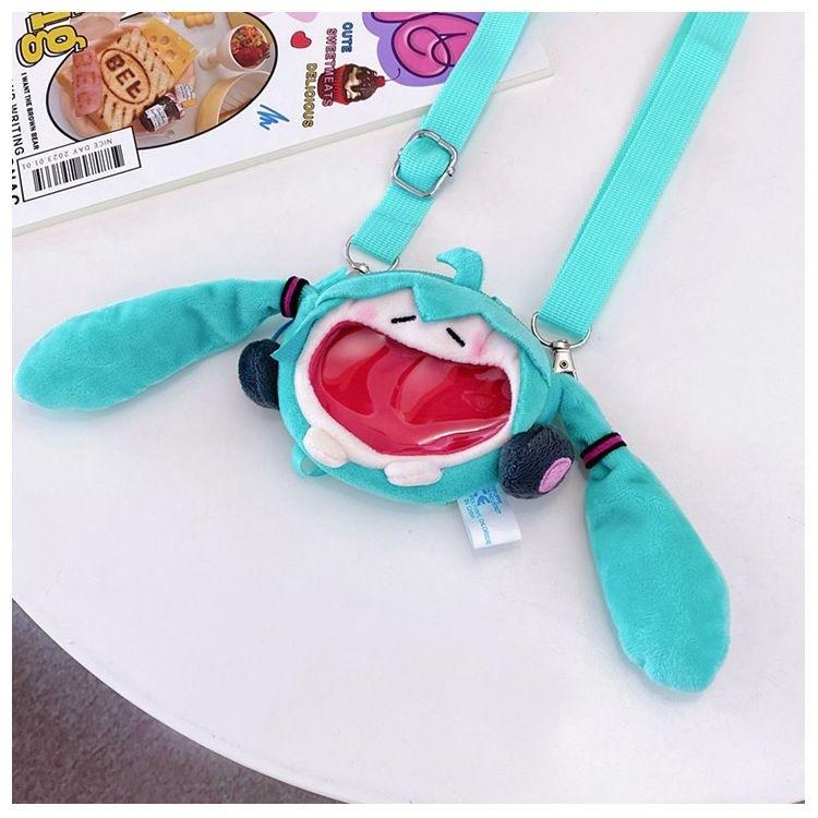 

Очаровательный мини-плюшевый кошелек для монет Хацунэ Мику из серии Uwa, идеально подходящий для мелких аксессуаров