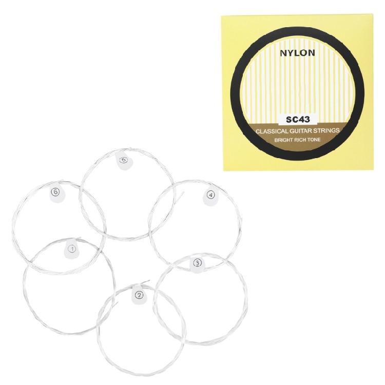 6Pcs/pack Folk Guitar String, Nylon Core Guitar Strings Replacement .028-.043