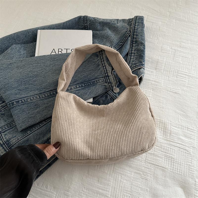 Trendy Korean Style Shoulder Crossbody Pillow Bag For Autumn In Black Khaki Gray White