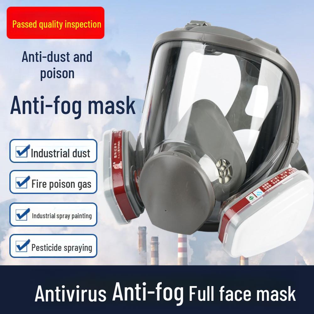6800 Vollgesichtsmaske aus Silikon: Schutz vor Gasen, Staub, Chemikalien, Sprühfarben, Pestiziden, Schweißen und Brandschutz