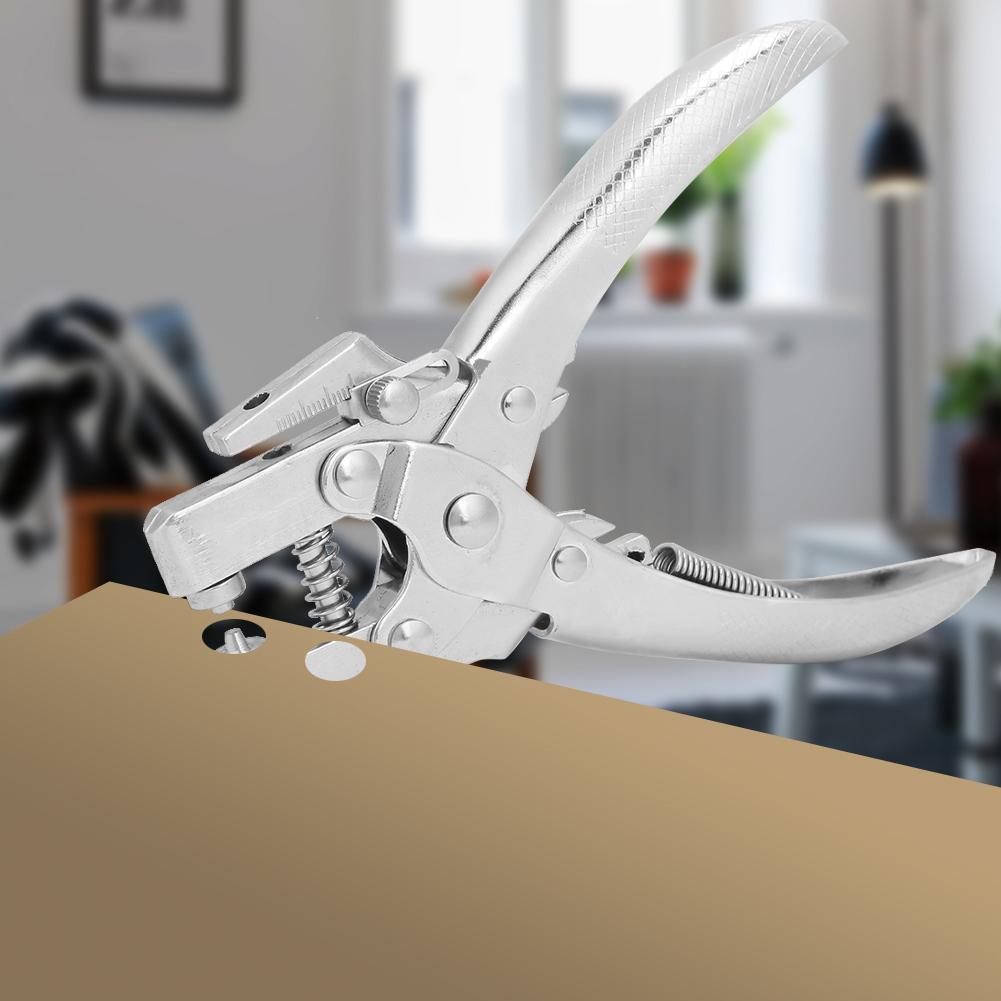 Multifunction Double Using Steel Manual Hole Punching Pliers Hand Tool with 100Pcs Buttons