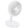 Folding Portable Desk Fan Rechargeable Long Battery Life Quiet Oscillating Table Fan with Remote Round LED Light Timer