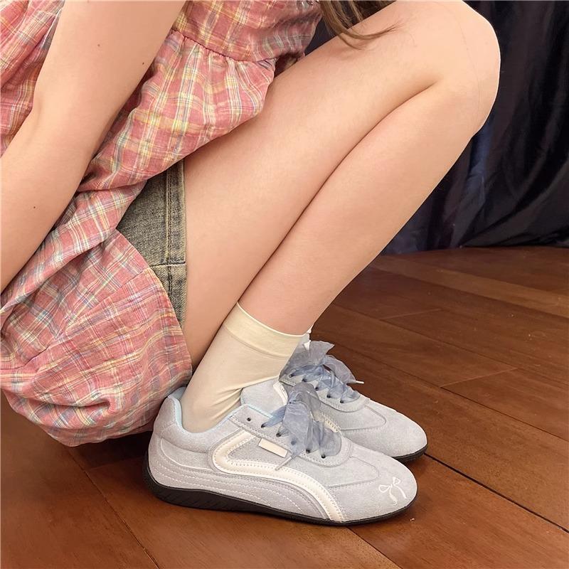 Women's Spring Sports Casual Shoes Double Lace-up Shoes Soft Sole
