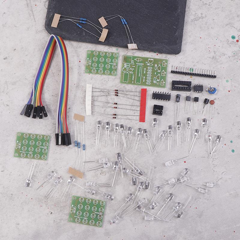 Cd4017+Ne555 Rot Weiß Blau LED Wasserlicht Produktion DIY Kit Löten Lernen Elektronisches Modul Ersatzteile Tj-56-715 DC 12V