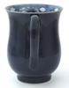 Maeken, Kyoto Ware, Kiyomizu Ware, Shiho Kiln, Blue Lacquered Arabesque Mug, D4-11 Blue