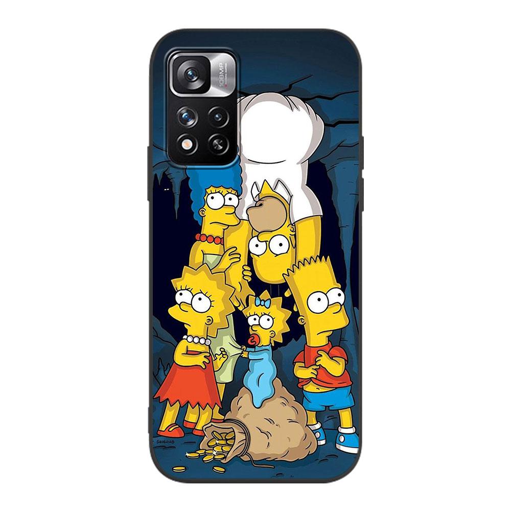 The Simpson Cute Case for Xiaomi Redmi Note 10 8 8T 9 10S 11S 11 7 12 12S 11E 13 Pro Plus Soft TPU Black Phone Cover