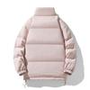 Unisex Down Jacket Winter Warm Loose Stand Collar Hoodless Puffer Coat Men Women 80-85% White Duck