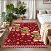 Tapis Carré Imprimé Noël Tapis de Sol Doux Antidérapant Pour Chambre à Coucher Cadeau de Fête