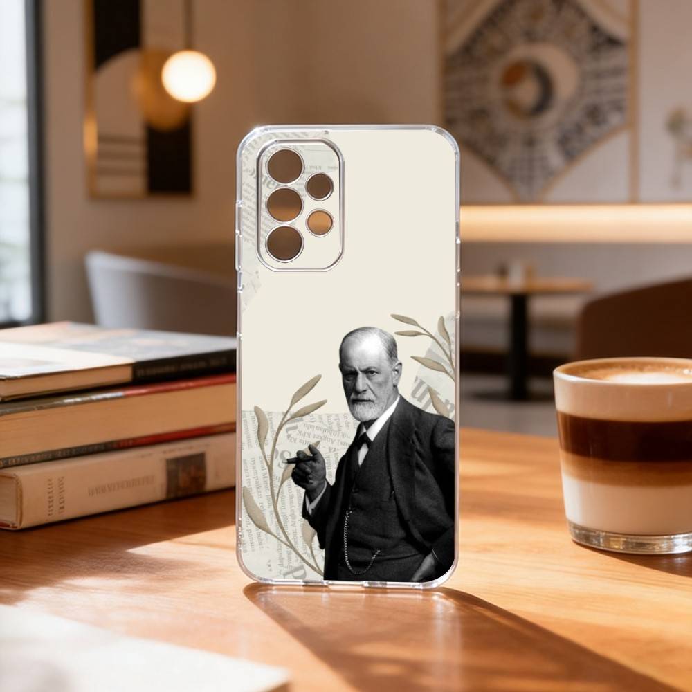 

Sigmund Freud Psychoanalysis Phone Case Transparent Silicone Soft For Samsung S25,S24,S21,S22,S23,S30,Ultra,S20,Plus,Fe Samsung S21Ultra