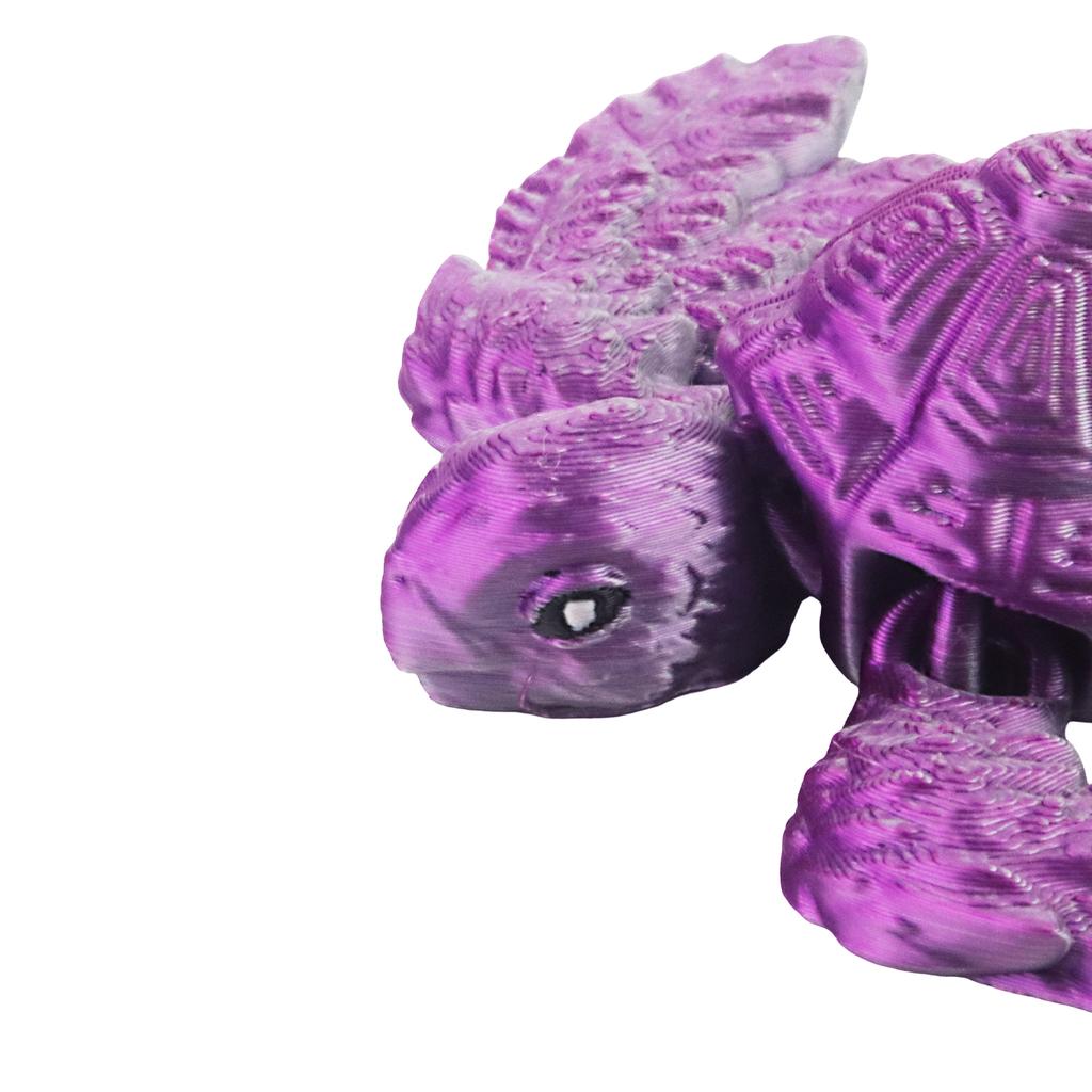 Innovative 3D Printed Winged Turtle, Movable Joint Design, Stress Relieving Turtle Statue, Desktop Decoration