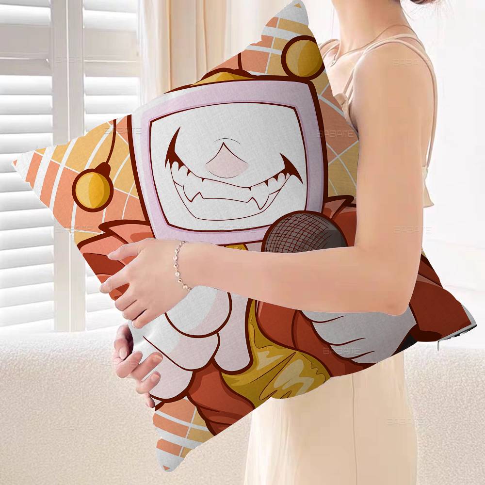 Cartoon Game Deltarune Tenna Meme Cushion Cover Polyester Sofa Cushions Decorative Throw Pillows Home Decoration Pillowcover