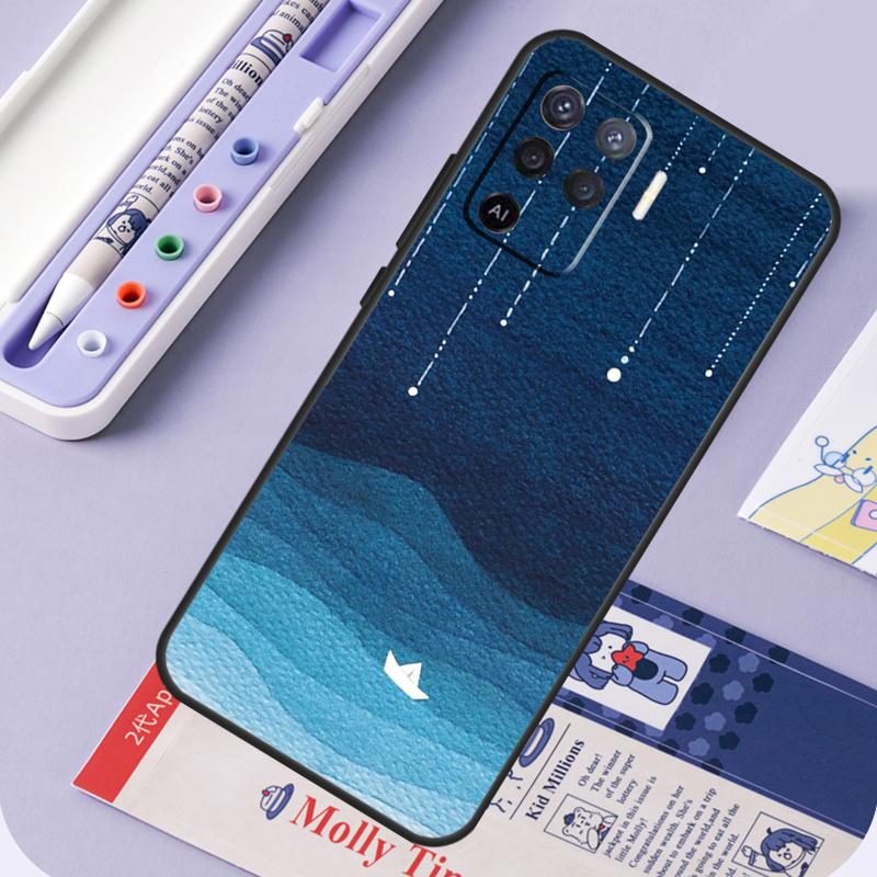 

ocean waves sailboat For Oppo A96 A76 A16 A94 A74 A54 A15 A18 A38 A58 A78 A98 A40 A60 A80 A57 A17 A77 A5 Pro Case OPPO A57s