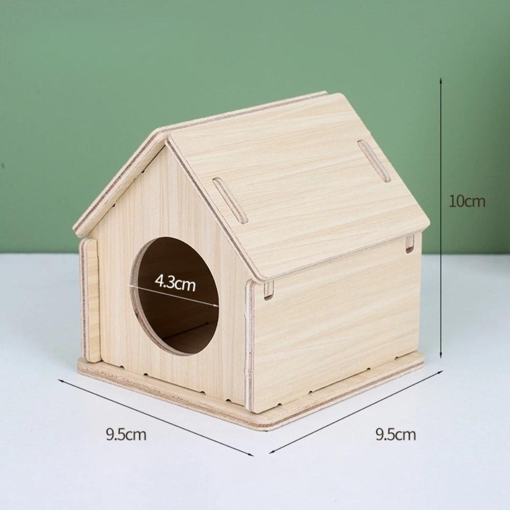 New Wooden Hamster Villa Easy to Install Durable Platform House Chewable Cage Accessories Seesaw Swing Pet Supplies